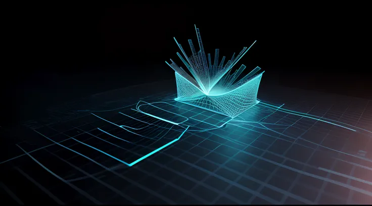 Engaging 3D visualization featuring stunning graphs、glinting