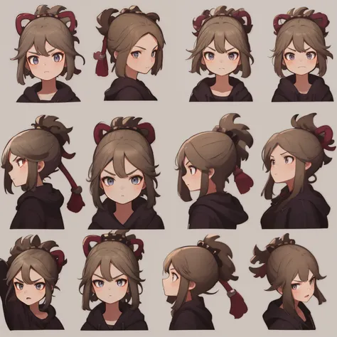 1 cute girl，9 tables，9 poses and expressions，different emotions，10