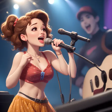 Mulher cantando no chuveiro Disney pixar