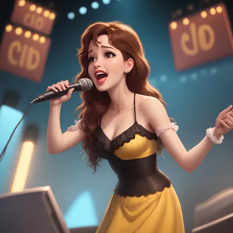 Mulher cantando no chuveiro Disney pixar