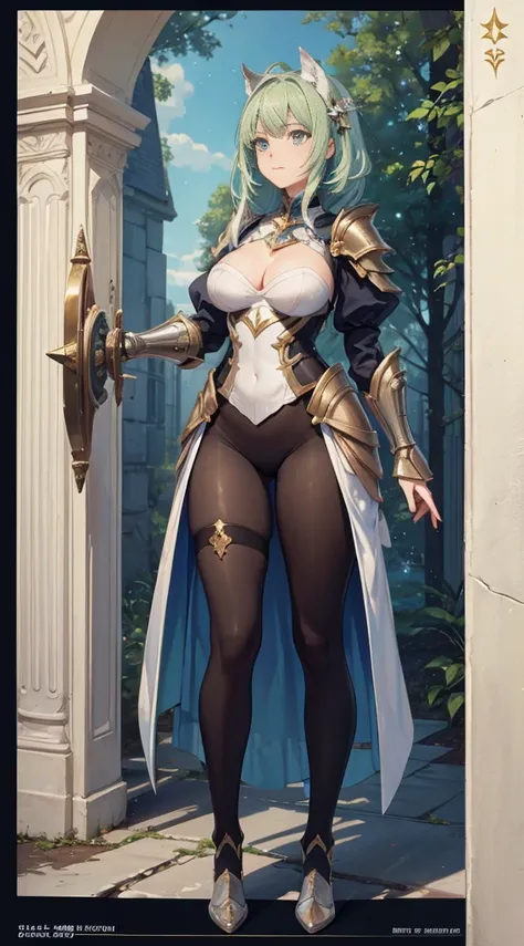 ((Masterpiece, Highest quality)), Detailed face, CharacterDesignSheet， full bodyesbian, Full of details,, Highly detailed, Depth, Many parts，Beautiful paladin girl，Holding a shield，Extremely beautiful，High Balance, Natural light, Lace，lacepantyhose，sparkli...