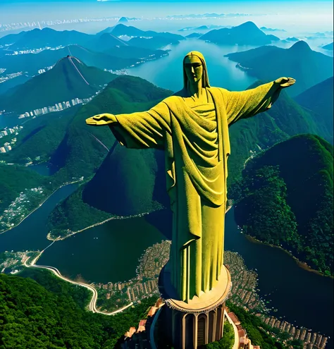 (melhor qualidade,ultra-detalhado,Realistic:1.37), cores vibrantes, HDR, Christ the Redeemer in Rio de Janeiro