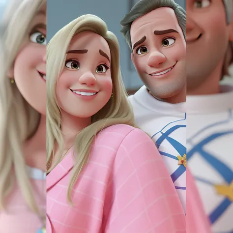 casal no estilo disney pixar, alta qualidade, melhor qualidade