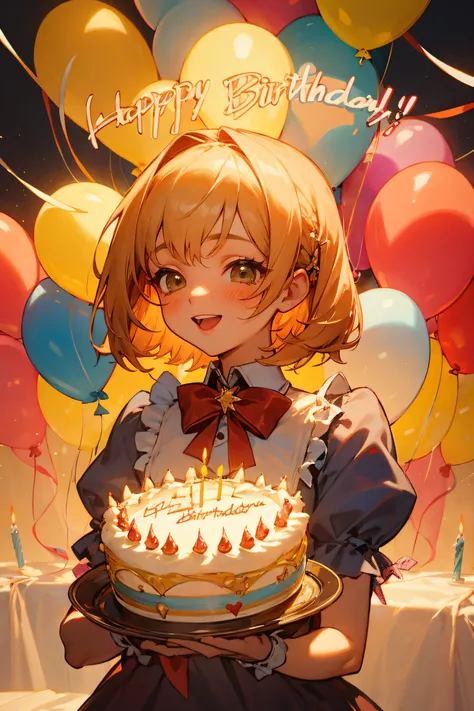 (Masterpiece, best quality)
(detailed light), (an extremely delicate and beautiful), volume light, best shadow, flash, Depth of field, dynamic angle, Oily skin
upper body, 1 Girl on her birthday, extremely detailed big birthday cake,
Colorful Lolita dresse...