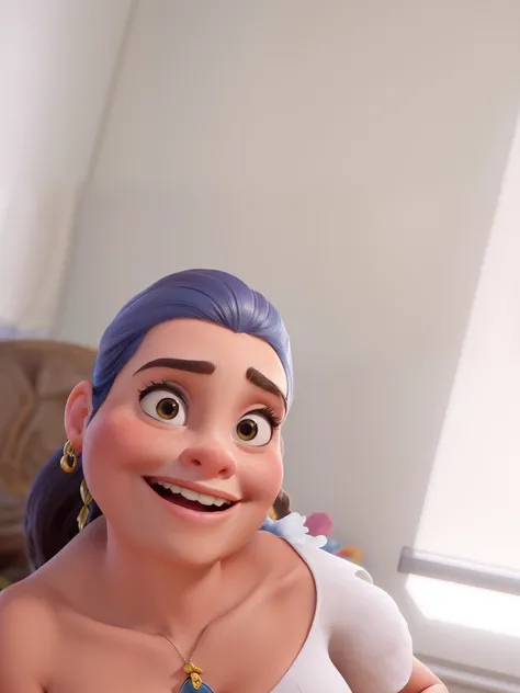 Uma mulher loira estilo disney pixar, alta, alta qualidade, melhor qualidade