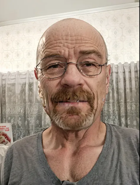 homem sorridente com um bigode e uma camisa cinza em um quarto, Homem de 5 0 anos, Homens de 45 anos, selfie de um homem, Fotografia selfie 8k, ele tem cerca de 60 anos, ele tem cerca de 6 0 anos de idade, Homem de 4 0 anos, ele tem cerca de 7 0 anos de id...