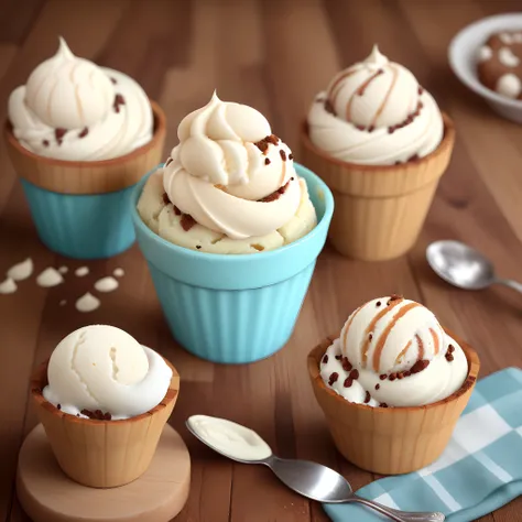 Baked dumpling ice cream