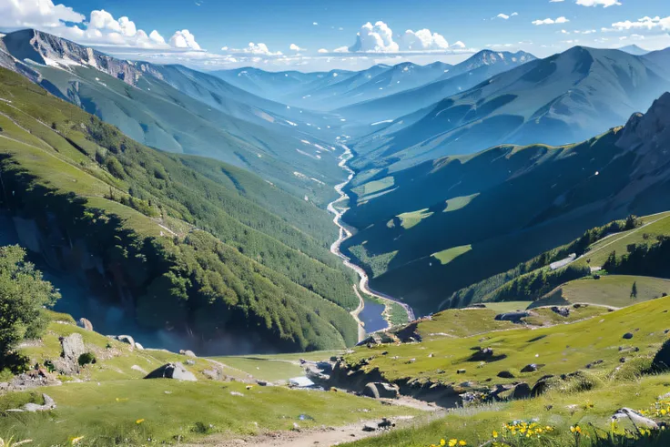 rivulets，Mountains，