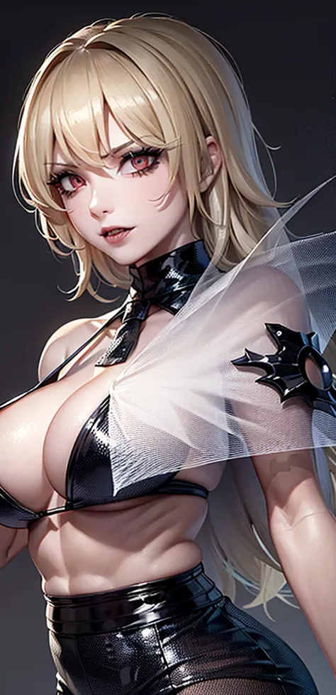 (8k), sharp focus, highres, 1girl, alice, upper body, arisdef, blonde hair, (sash, bow, hair band), Gigantic breasts, dress, (high quality:1.2), (high detail:1.2), (masterpiece:1.2), (extremely detailed:1.2), cleavage, muscular arms, muscular, very muscula...