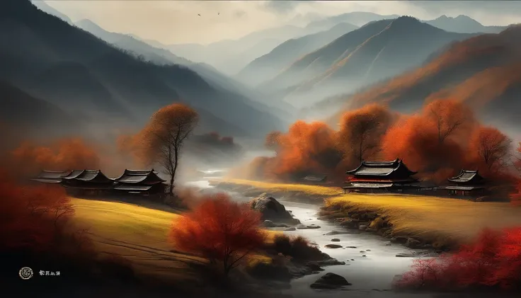 (4k画质，Sichuan landscape，ink wash style）