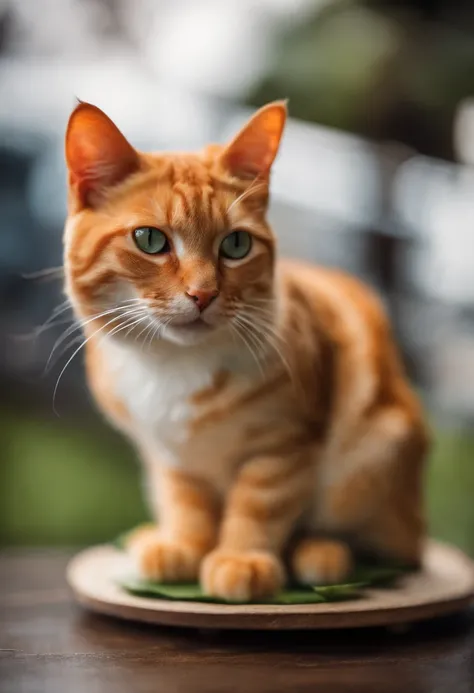 A photo of a cat made out of sushi roll, cinematic, fujifilm, RTX, bokeh