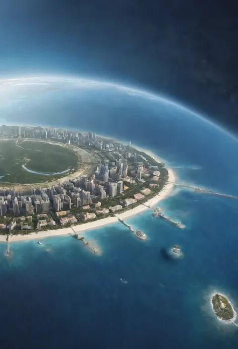 Atlantis、prosperity、Many people、Big city、A big city on the sea、Urban islands々々々々々、civilization、Super Science City、Advanced、Ring-shaped continents、A large city spread out in concentric circles