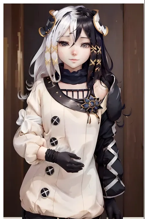 (uma menina com estilo anime, zesshi zetsumei:1.37),(best quality,alto),(detailed facial features,long eyelashes),(expressive an...