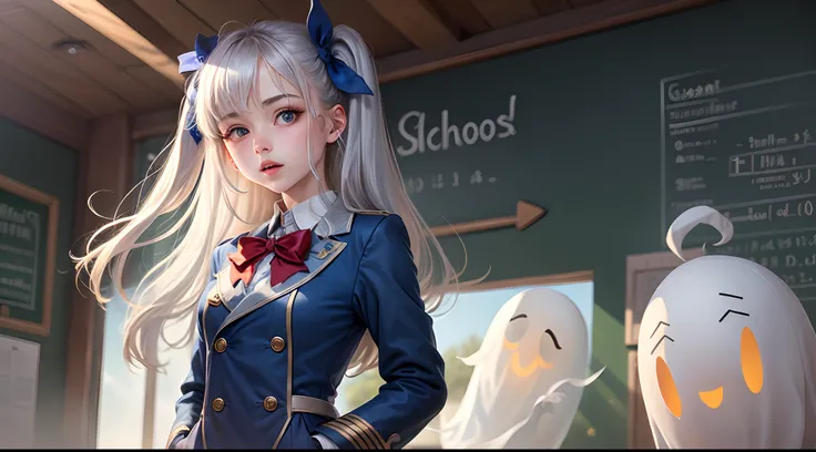 Silver ghost school mascot