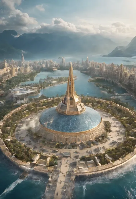 Atlantis、prosperity、Many people、Big city、A big city on the sea、Urban islands々々々々々々、civilization、Super Science City、Advanced、Ring-shaped continents、A large city spread out in concentric circles