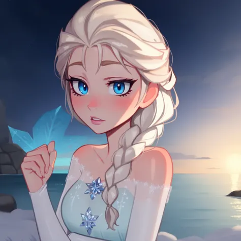 Elsa, braid, beautiful eyes, elsa of arendelle