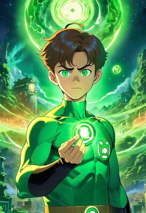 Hal jordan using the green lantern ring