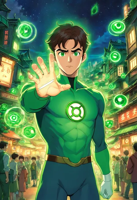 Hal jordan using the green lantern ring