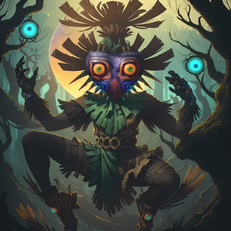 inspired by "tears of the kingdom," the skull kid, shrouded in a captivating blend of playfulness and mystery, delves deeper int...