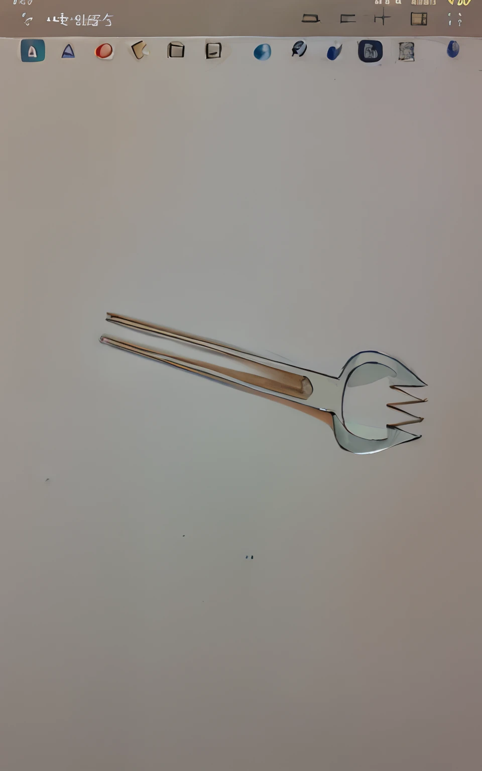 Drawings of forks，At one end is a fork，At one end are chopsticks