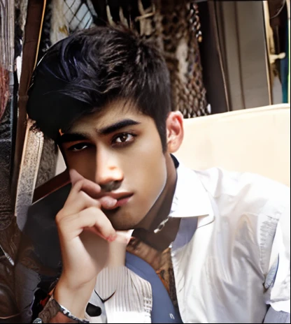 Handsome,cute, realistic, like zayn malik, background change