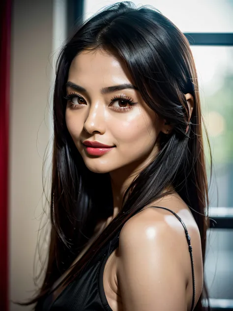 ((Masterpiece)), ((Realistic)), 8k, ((headshot)), (looking_at_viewer), (((extremely cute))), ((young chinese woman)), ((small broad captivating monolid ((black eyes)))), young Tang Yan:0.2, young Aishwarya Rai:0.1, Jade Thirlwall:0.2, young Miranda Kerr:0....