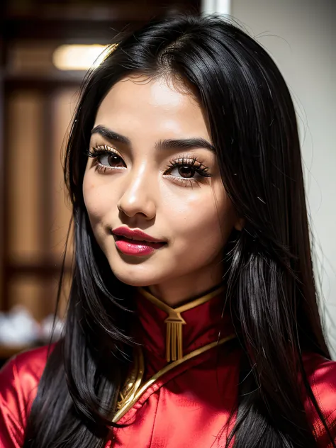 ((Masterpiece)), ((Realistic)), 8k, ((headshot)), (looking_at_viewer), (((extremely cute))), ((young chinese woman)), ((small broad captivating monolid ((black eyes)))), young Tang Yan:0.2, young Aishwarya Rai:0.1, Jade Thirlwall:0.2, young Miranda Kerr:0....