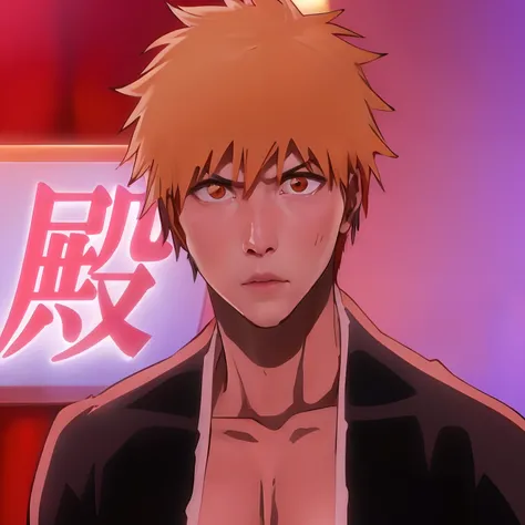 Hyperrealistic version of Ichigo, normal expression face, hyperdetailed, 8k, hyperrealistic