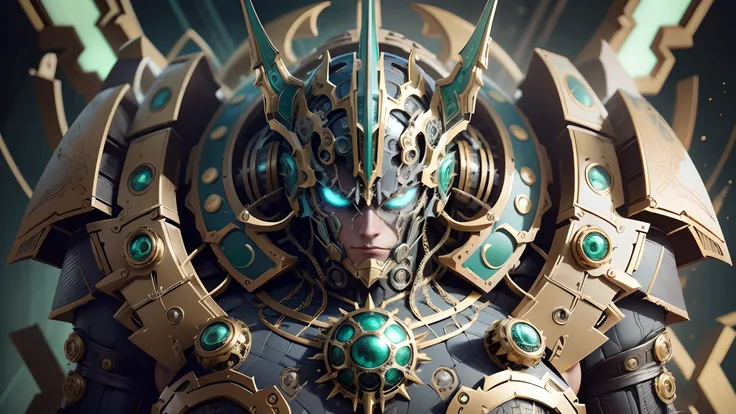 steampunkTransformers blend Xenomorhp mixed Pharoh,the 6 Infinity stones,The Infinity Gauntlet arm,green emeald dragon scale armour, superhero,saintseiya, avenger, TimBurtonArt, kamenriderW ,Super beautiful detailed face, super detail, high resolution, ult...