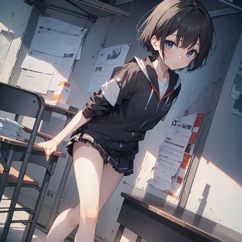 ((top quality, ultra-detailed,high resolution,extremely detailed CG,unity 8k wallpaper, by famous artist, perfect anatomy, super detailed skin, cinematic lighting, UHD, retina, anatomically correct, 1080P)),break,(Please draw a girl walking sleepily to sch...