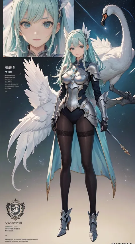 ((Masterpiece, Highest quality)), Detailed face, CharacterDesignSheet， full bodyesbian, Full of details,, Highly detailed, Depth, Many parts，Beautiful paladin girl，Holding a shield，Extremely beautiful，High Balance, Natural light, Lace，lacepantyhose，sparkli...