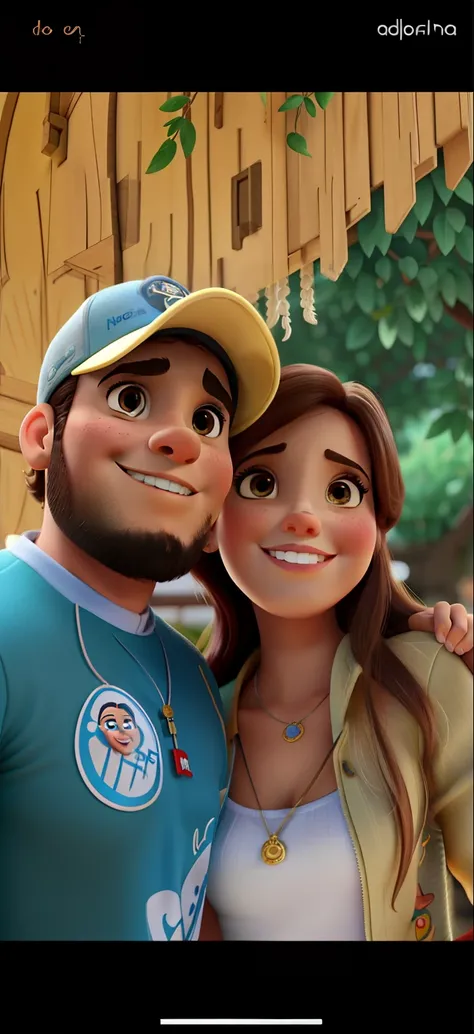 casal moreno, estilo disney pixar, alta qualidade, melhor qualidade