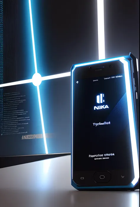 tmasterpiece，Best quality at best，high high quality，extremely detaile，8K，Futuristic ethereal close-up of a mobile phone, smartphone, A mystical environment, Technology meets fantasy, Futuristic phone，AI peripherals, smartphone, Sit at the technical booth, ...