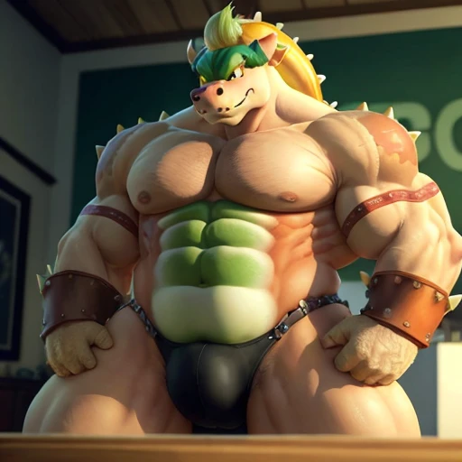 Bowser showing off his huge