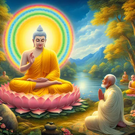 buddha and the buddha in meditation, buddhist, buddhism, spiritual enlightenment, on the path to enlightenment, on path to enlightenment, the buddha, hindu stages of meditation, buddhist art, enlightenment, buddha, samsara, buddhist monk meditating, a beau...