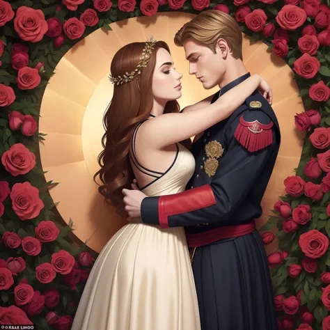 Casal se beija com muito carinho, Neels Visser is a prince who has golden blonde hair, wears a medieval military outfit and is in love with commoner Lily Collins, Its a 40-year-old woman, um pouco gordinha, gordinha bonita, que tem cabelo marrom castanho e...