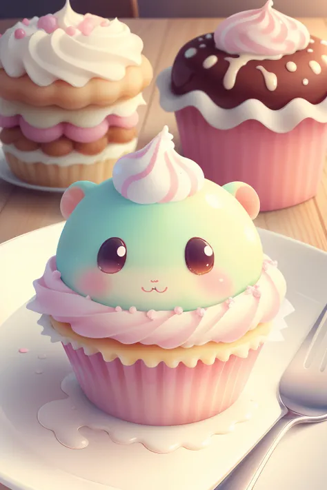 sweet treat   ,  delicious, SemlaStyle, 
  kawaiitech, pastel colors, kawaii, cute colors, hamster dessert