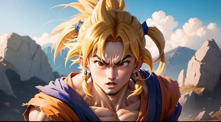 Goku with pigtails