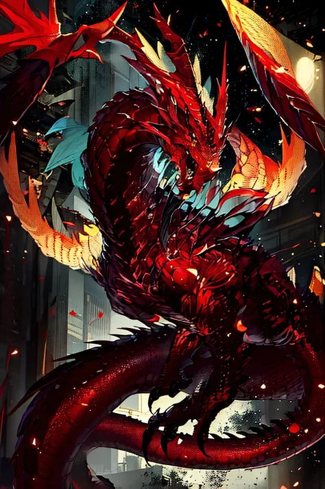 Red Coloring Dragon