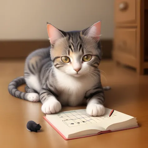 Cat doing math