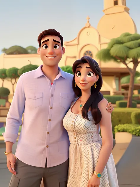 Um casal estilo Disney Pixar, melhor qualidade