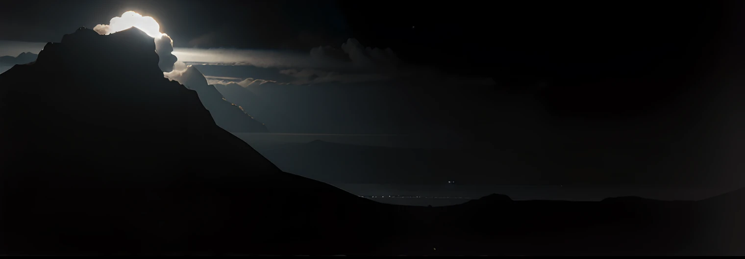 um espelho partido e quebrado, atmosfera escura, Termination of a cycle, Solid all-black background