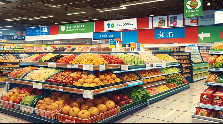 A large supermarket