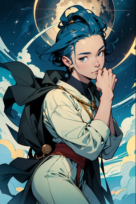 Stars orbiting the North Star々、masutepiece、Composition of the golden ratio、top-quality、Photorealsitic、8K、Trending in art stations、Jothan Gonzalez and Rop、James Jean、Victon Gai、David Rabun、Mike Mignola、Lauri Lee、masutepiece、top-quality、