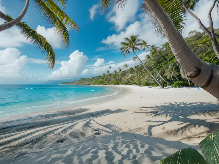 beach, sea, palm, tropical, ocean, island, sand, water, tree, sky, travel, landscape, summer, coast, paradise, nature, vacation, holiday, sun, palm tree, wave, hawaii, relax, coconut, thailand