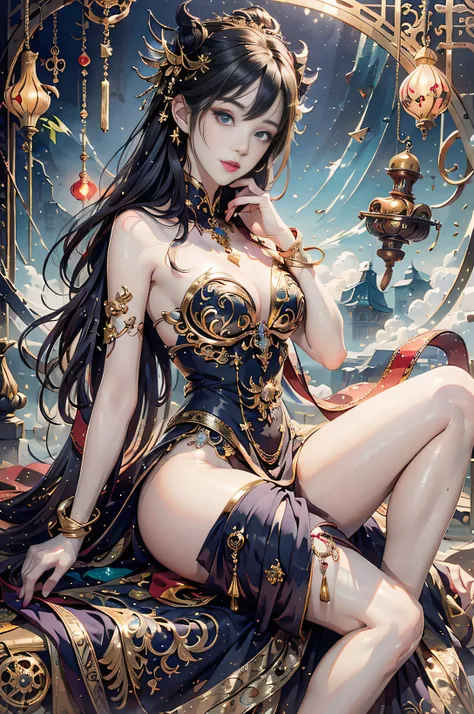 （tmasterpiece，top Quority，best qualtiy，offcial art，Beautiful and aesthetic：1.2），（1girl in），Extremely detailed，Colorful，highestdetailed，offcial art，统一 8k 壁纸，ultra - detailed，Beautiful and aesthetic，big breasts beautiful，tmasterpiece，best qualtiy，Complete bo...