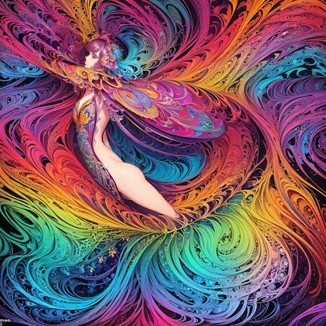 (masterpiece, top quality, best quality, official art, beautiful and aesthetic:1.2), (1girl:1.3), extremely detailed,(fractal art:1.2),colorful,highest detailed,(zentangle:1.2), (dynamic pose), (abstract background:1.5), (treditional dress:1.2), (shiny ski...