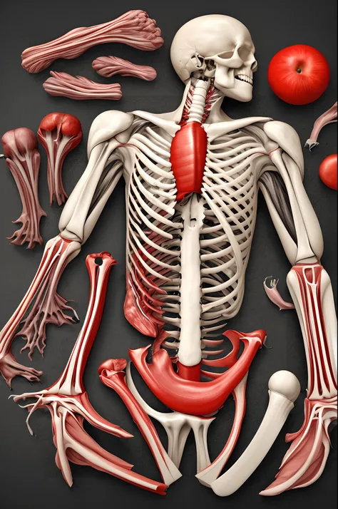 Bones and muscles for background for anatomy class power point presentation