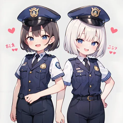 (best quality:1.2),(masutepiece:1.2),  multipel girls,hightquality、hight resolution、high quality、2girls。policewoman。female cop。l...