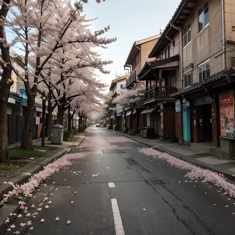 Cherry blossom And Street